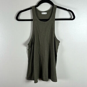 Free People Ribber Swing Olive Green Tank Top